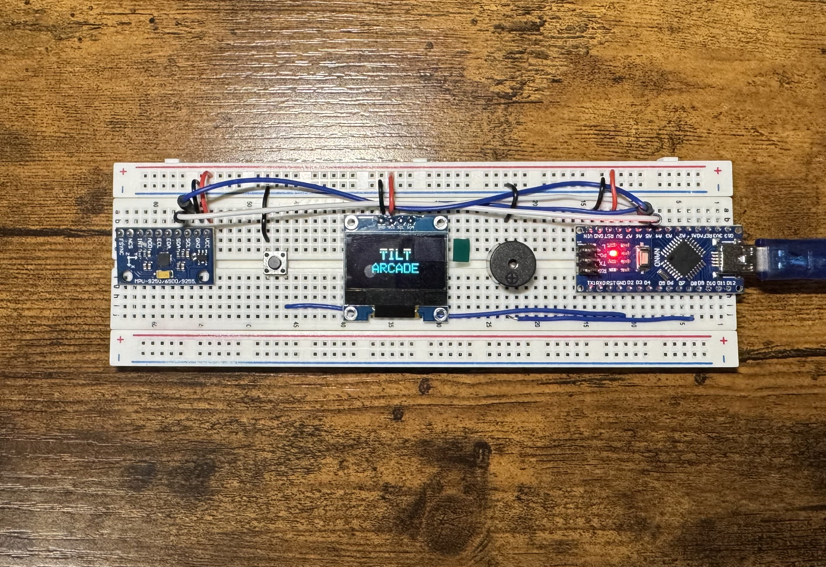 Arduino Tilt Arcade Console project preview